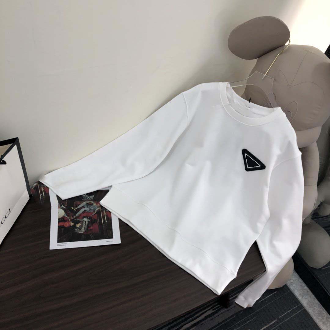 

Women Hoodie Sweatshirts With Triangle Letters Long Sleeves Lady Tees With Zippers Back Adjust Fashion Style Hoodies Hot Tops, Black