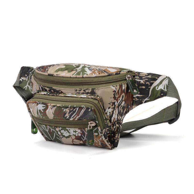 

Waist Bags Canvas Camouflage Fanny Pack Bag Travel Pocket Sling Chest Shoulder Cellhone Holder Belt With Separate Pockets, Blue