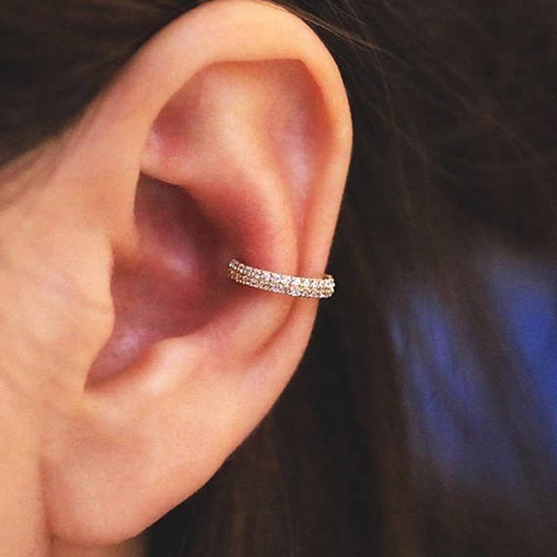 

Stud 1 Pair/Gold / Rose Gold Color Rhinestone Smalle Small Earring Snug Piercing Cartilage Daith Conch Rook Ear