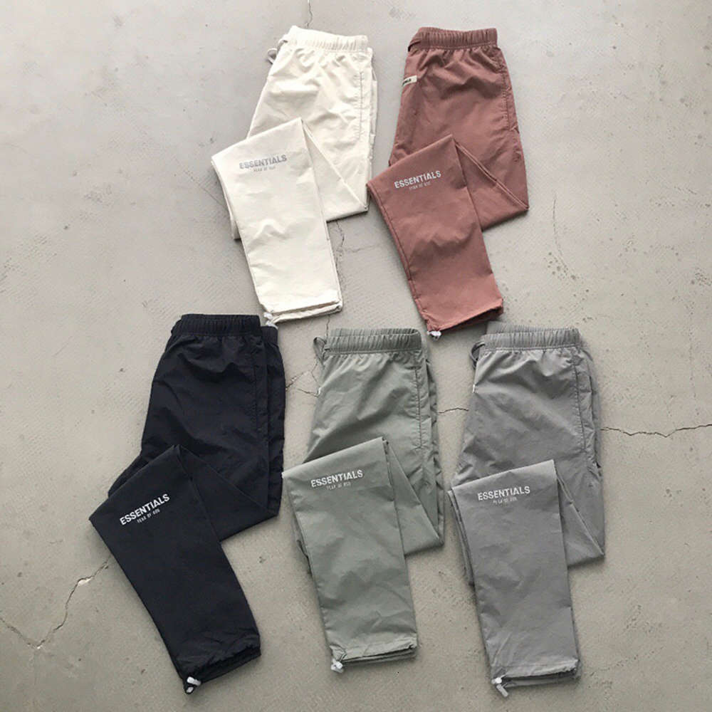 

FEAR OF GOD ESSENTIALS Track Pants FOG Reflective Casual Lightweight Pants Trousers Men Women Hip Hop Streetwear, Black