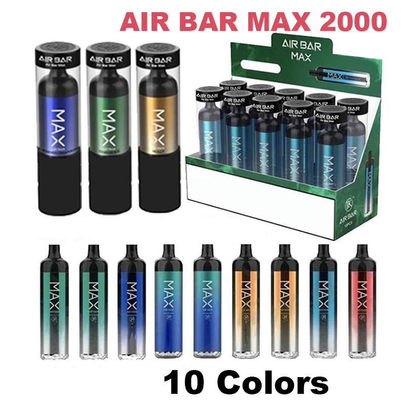 

Air Bar Max Disposable E-cigarettes Device Kit 2000 Puffs 1250mAh Battery 6.5ml Prefilled Cartridge Pod Vape Pen Vs Lux Bang XXL Switch