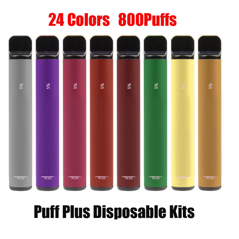 

Puff bar Plus E-cigarette Disposable Pod Device Kit 800 Puffs 550mAh Battery 3.2ml Prefilled Cartridge Stick Vape Pen Vs Flex Bang XXL