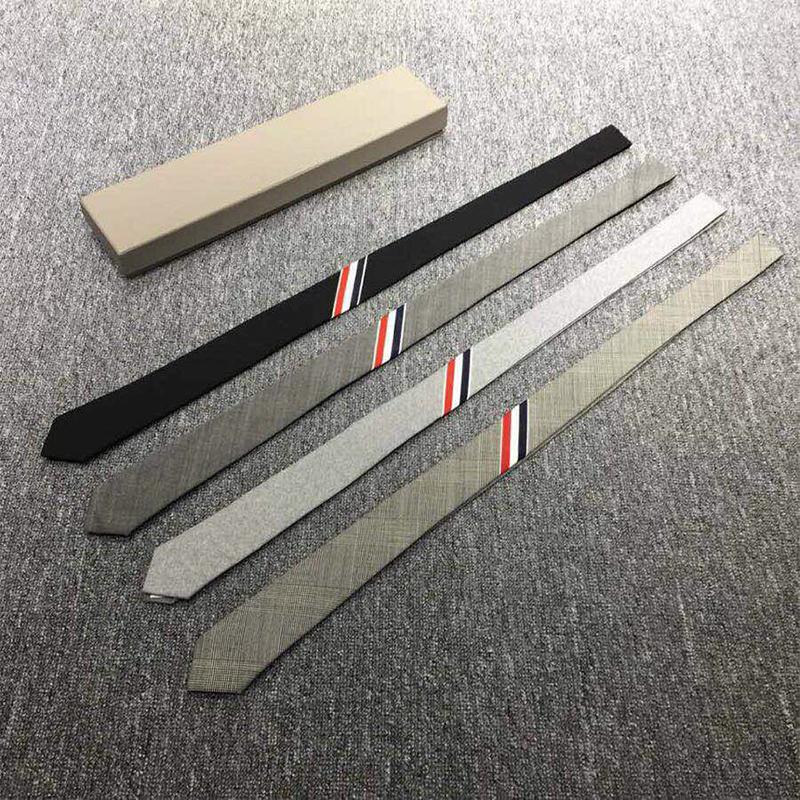 

Fashion TB THOM Brand Classic Men Wome Business Formal Wedding Wool Striped Neck Tie Casual Shirt Dress Accessories Ties