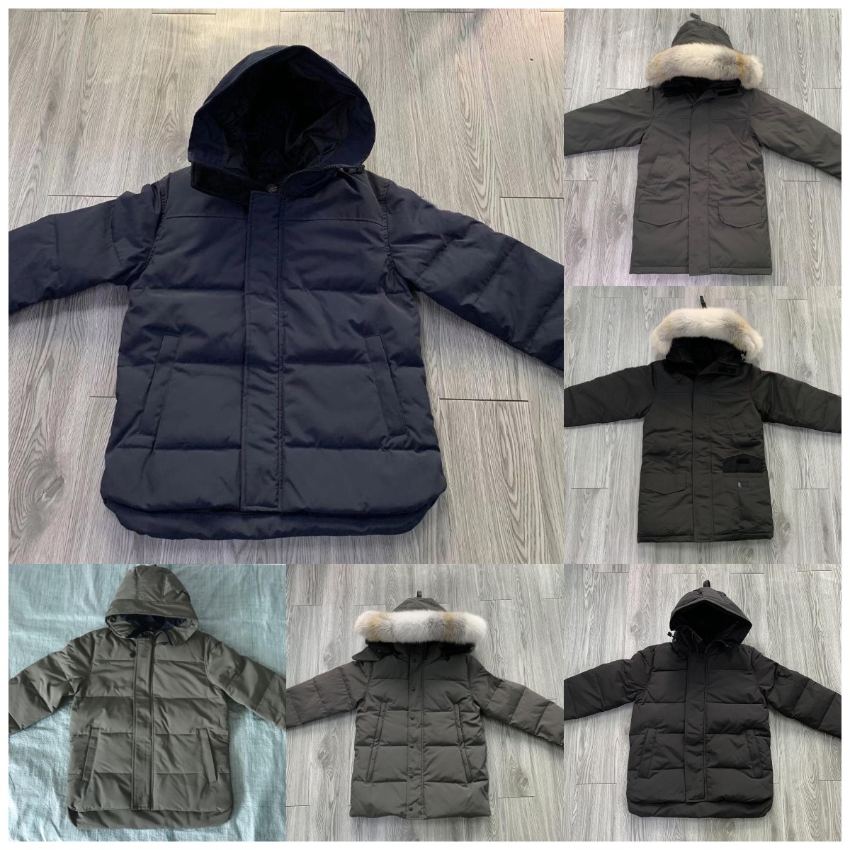 

UK Men Winter Down Bomber Jackets Thicken White Wolf Fur Fluffy hoodie hoodies Coat Manteau Outdoor Clssic Good Quality Male Windproof Warm, Black