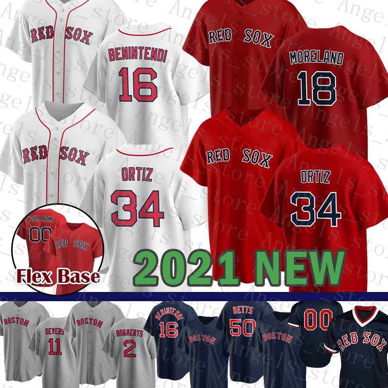 

Boston Custom Red Sox Baseball Jersey 50 Mookie Betts Flex Base 9 Ted Williams 16 Andrew Benintendi 34 David Ortiz 2 Xander Bogaerts Price, Blue;black