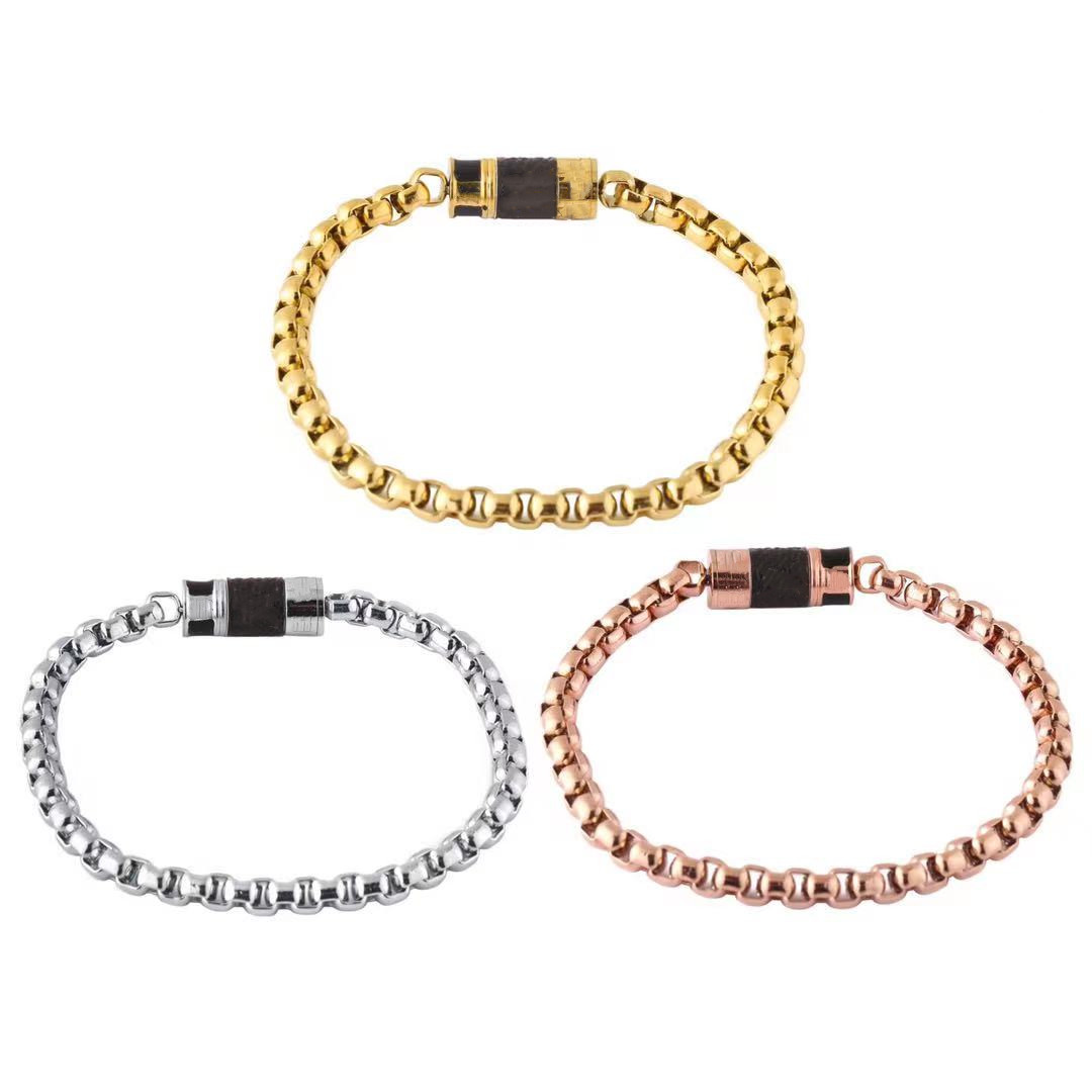 mens bracelets tennis friendship charm bangle women high end jewelry stainless steel chain custom cuff simple leisure party men bangles luxury de-image-708832892