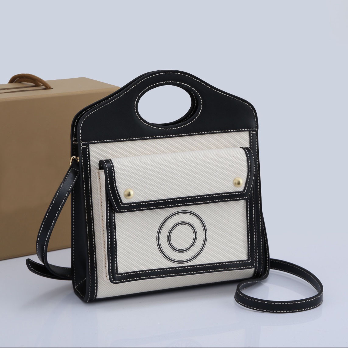 

Designer Diagonal Bag Ladies Luxury Fashion Two color Canvas Leather Tote Bags Classic Casual Printed Brand handbag Lady Gift