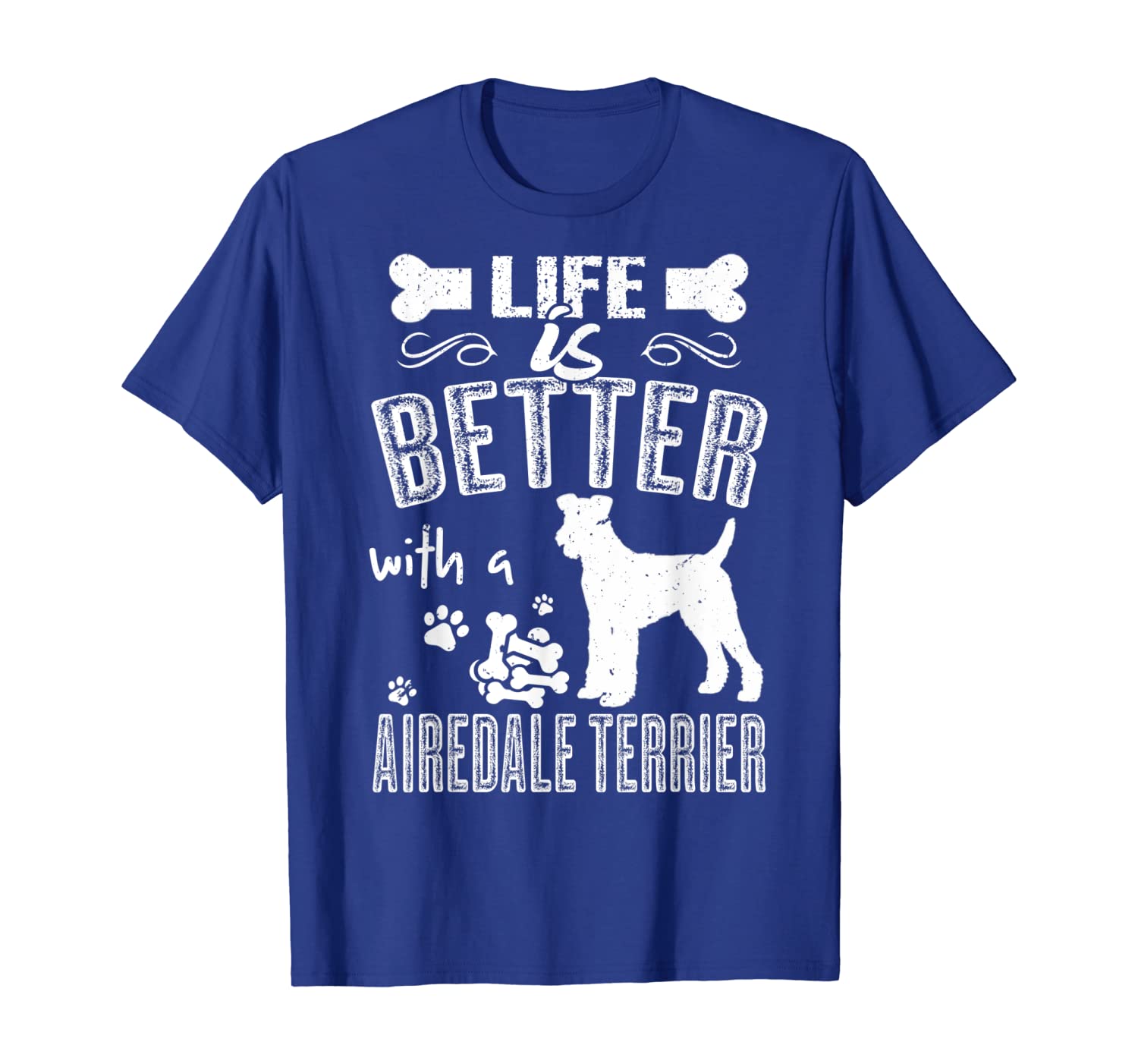 

Life Is Better With An Airedale Terrier Tshirt, White;black