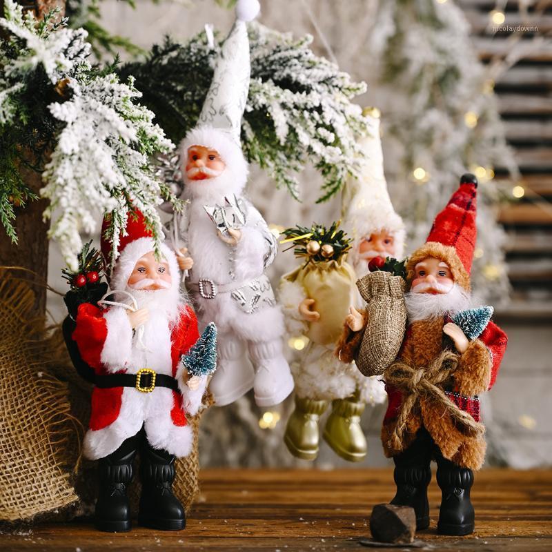 

Christmas Decorations Tree Decoration Santa Claus Standing Doll Toy Exquisite Ornaments For Home Party Pendant