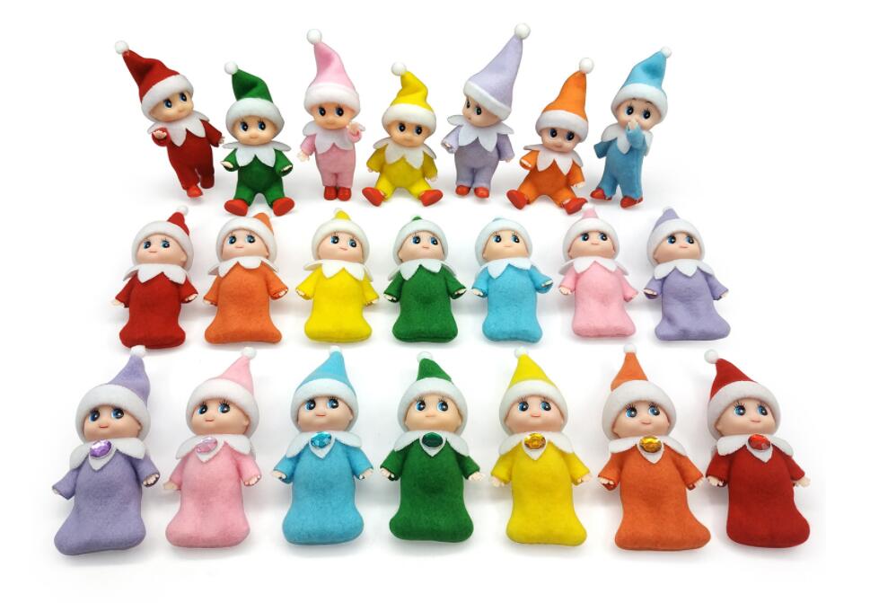 

21 style  Christmas elf doll Mini plush Xmas old man dolls gift on the clothes rack 2021 wholesale