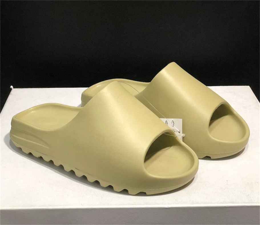 

foam runner platform slipper sandal shoes resin triple black white bone Earth Brown mens women stylist slides sandals perfect, S2