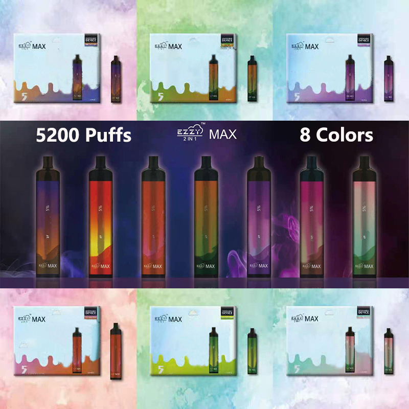 

Ezzy Max 2in1 Switch E Cigarette Disposable Vape Pen Device 5200 Puffs 400mAh Rechargeable Battery 15ml Dual-Fla Electronic Cigarettes 8 Colors Large Capacity