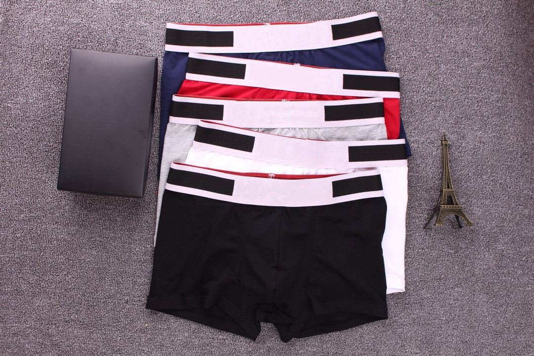 

2021 fashion designers Mens Elastic underwears boxers Underpants Male sexy Man G Cotton breathable with Box, Black;white