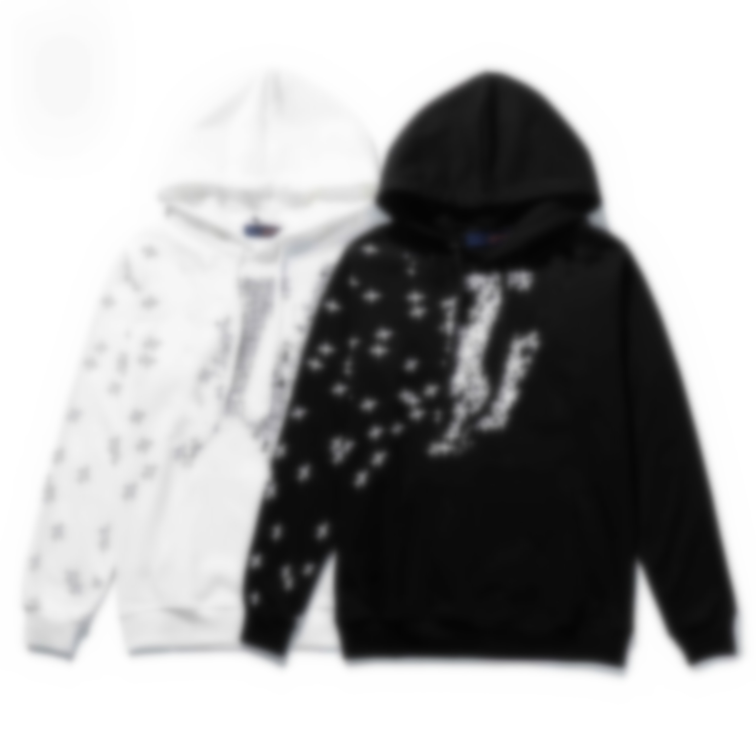 

2021S Fashion High Quality Hoodie Men's Casual Pullover Sweatshirt Spring and Winter Letter Print Hooded, Black