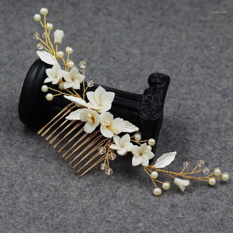 

Crystal Pearl Head Pieces Gold Hair Combs Pins For Party Bride Bridesmaids Headdress Hairpins Wedding Accessories Bridal Jewelry Clips & Bar, Golden;silver