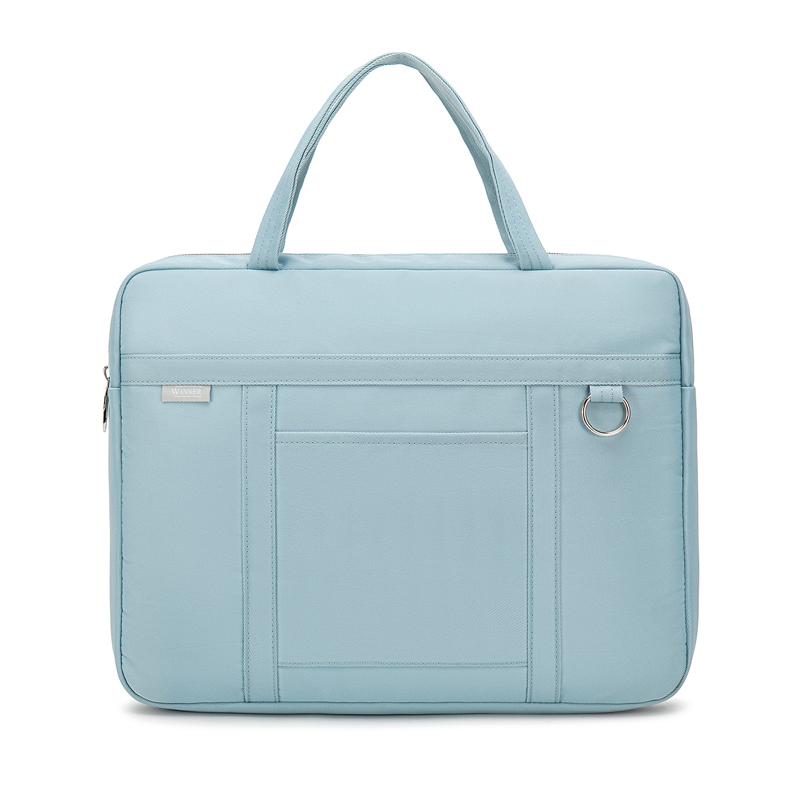 

Briefcases Laptop Bag 14 Inch Waterproof Solid Color Notebook A4 Document Briefcase Female Computer HandBag For Women, Black