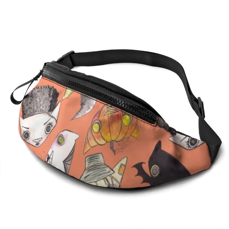

Waist Bags Skull Bag Print Polyester Pack Jogging Male