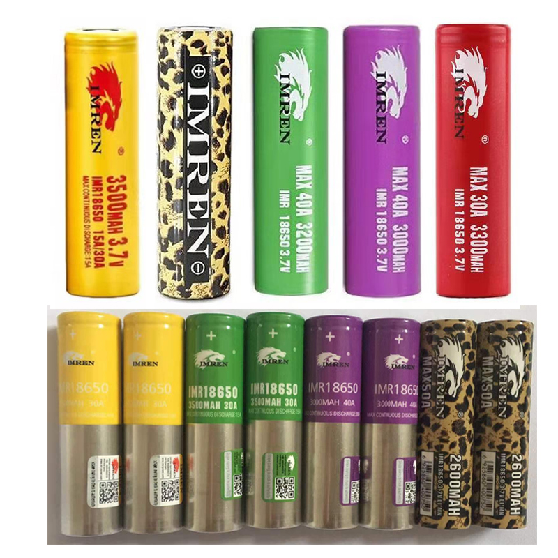 

Top Quality IMR 18650 Battery Gold Red Green 3000mAh 3200mAh 3300mAh 3500mAh 3.7V 30A 40A 50A High Drain Rechargeable Lithium Vape Batteries