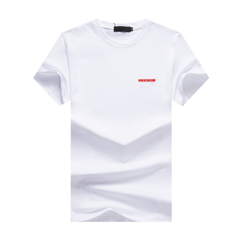 

Men's Clothing Short sleeve Tees Polos Mens T-Shirts Summer simple icon high quality cotton Casual solid color T-shirt Men Fashion Top M-3XL@03, White;black