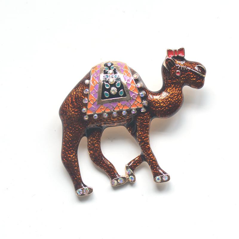 

Pins, Brooches Retro Style Alloy Desert Camel Fashion Personality Drip Glaze Enamel Pin Coat Brooch Accessories For Men And Women