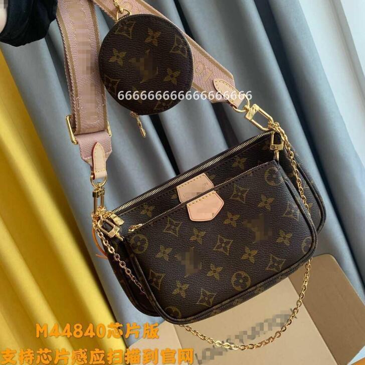 

LVLOUISVITTON bagVUTTON1 Brand Shoulder Bags Multi Pochette accessoi, Brown grid
