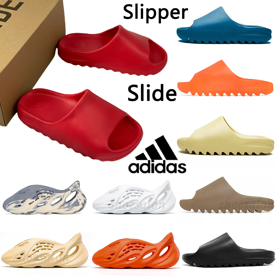 

adidas Kanye West Slipper yeezy yezzy yeezys Slide Clog Sandal Foam Runner Black MXT Moon Grey Slippers Women Mens Tainers bone 450 Designer Beach Sandals Shoes #fgh, I need look other product