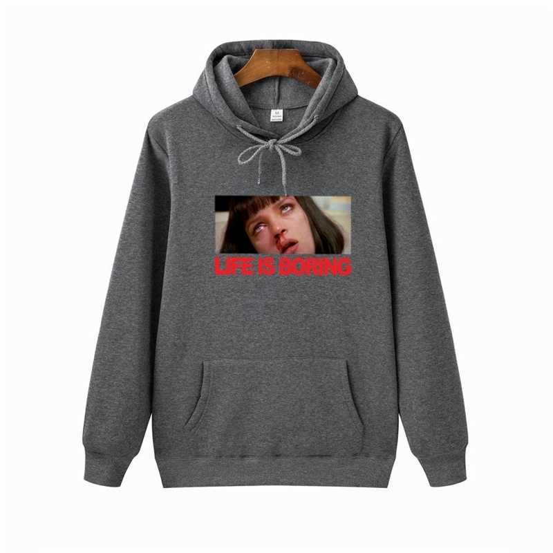 

New Fashion Life is Boring Print Mens Hoodies Sweatshirts Hip Hop Hoodie Black Jacket Men Clothes Hombre Marca Hooded, Blue