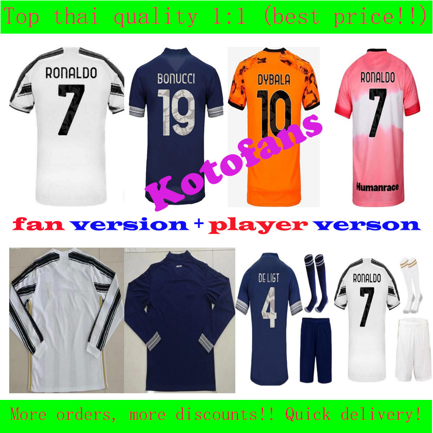 

Top thai quaiity juve soccer jerseys RONALDO DYBALA MORATA CHIESA McKENNIE football shirt 20 21 Men + Kids kit customize name number, Black;yellow