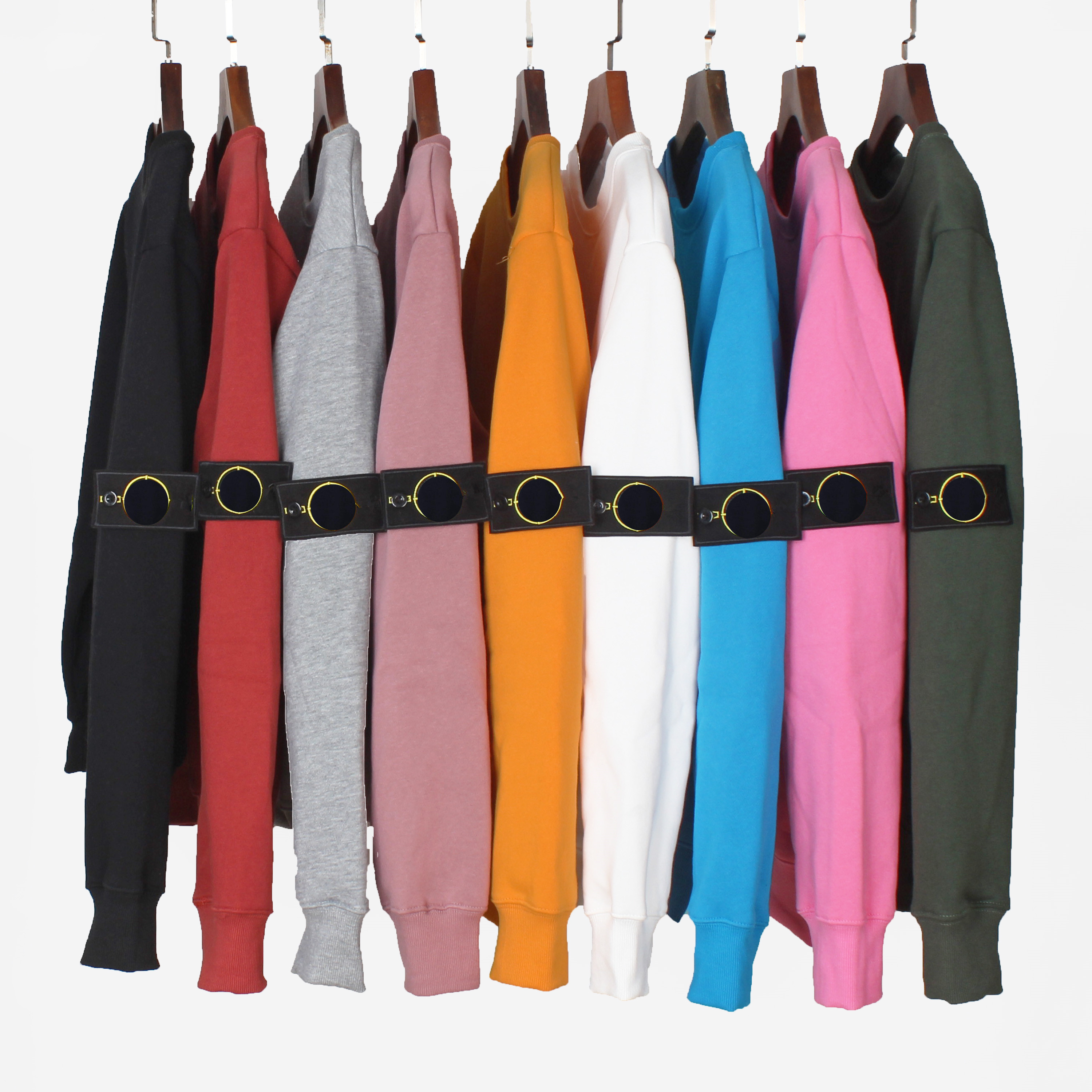 

9 Colors Spring Autumn Sweatshirts Candy Colors Hoodies Men Casual Logo Long Sleeve Couple Loose O-Neck Hoodies 012010, Black