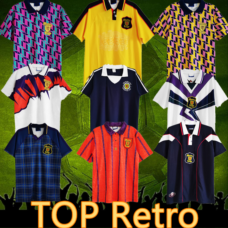 

Scotland 1978 World Cup Retro Soccer Jersey 1982 1986 1991 1993 1998 1988 1989 91 93 95 96 98 maillots classic Vintage Leisure HENDRY LAMBERT Football Shirts, Patch