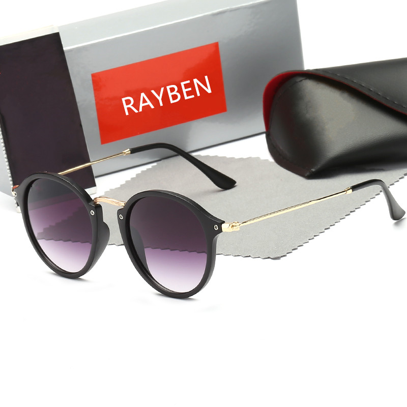 

2021 Men Women Sunglasses UV400 Eyewear 2447 sun Glasses Metal Frame Lens with Box Case, White;black