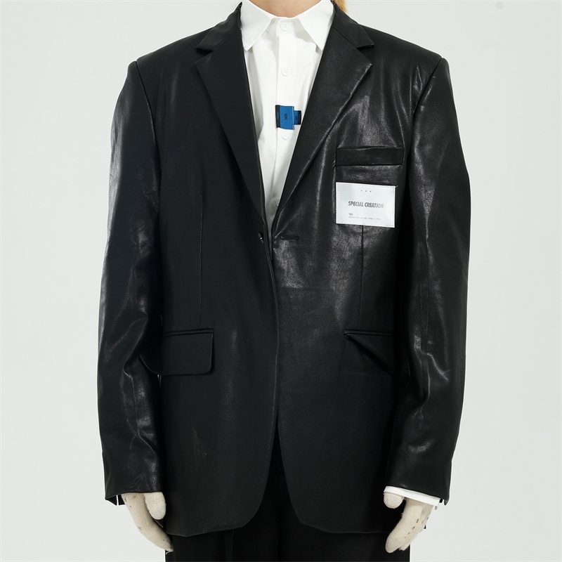 

Mtl|2020 autumn and winter new Korean fashion casual black leather jacket trend