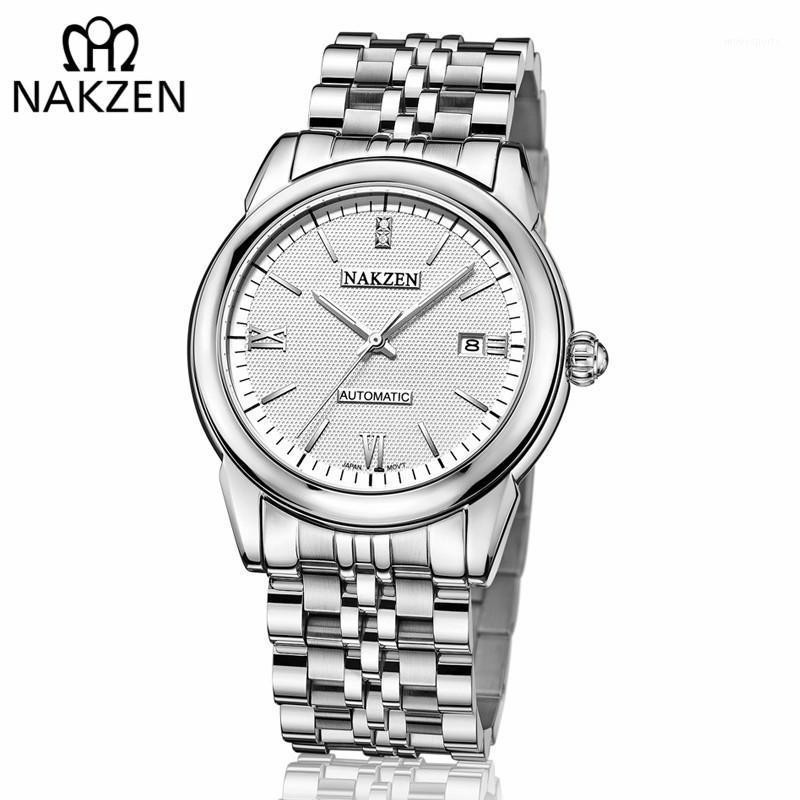 

Men Automatic Mechanical Watches Miyota 8215 Movement Military Waterproof Male Wrist Watch Clocks Relogio Masculino Wristwatches, White