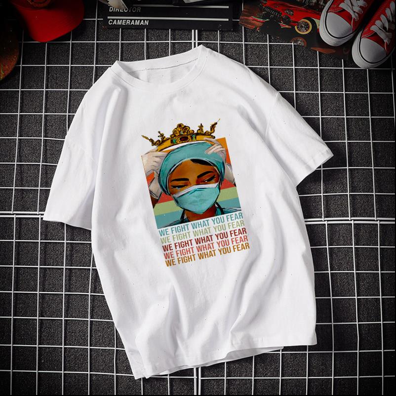 

womens t shirt nurse queen summer female the ones who saved world printing fashion short sleeve, White