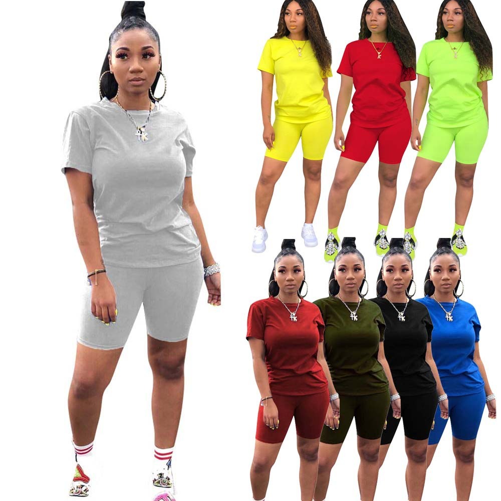 

jog pants Women tracksuits sport suits Designer 2021 leisure sports plain two piece cotton set summer dresses jogger sweat, Yellow