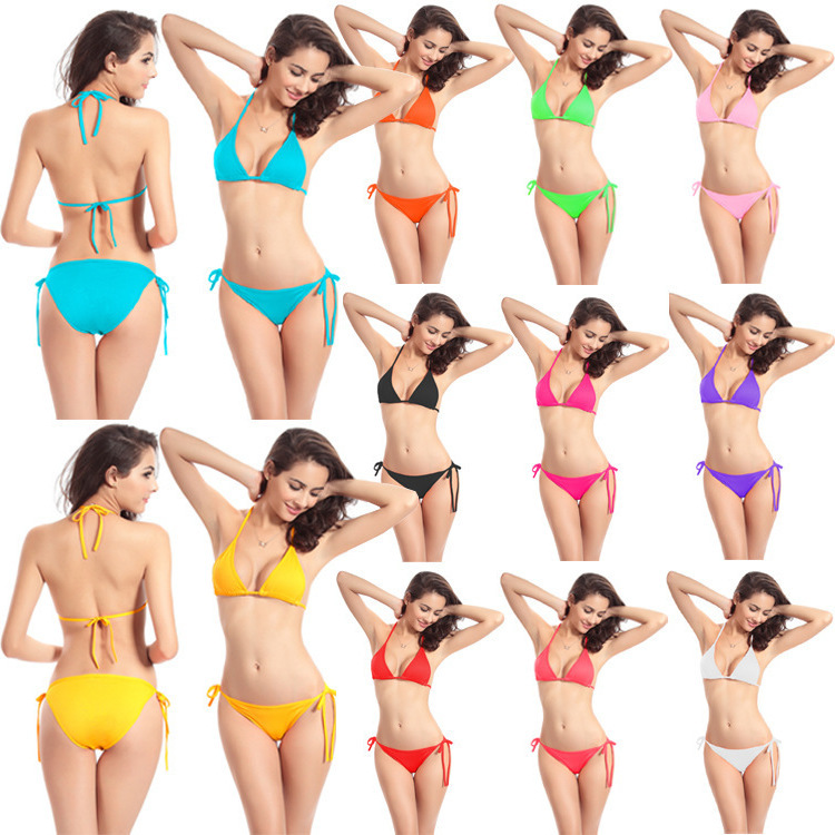 

Bikini Swimsuit Sexy 11 Color Candy, White;black