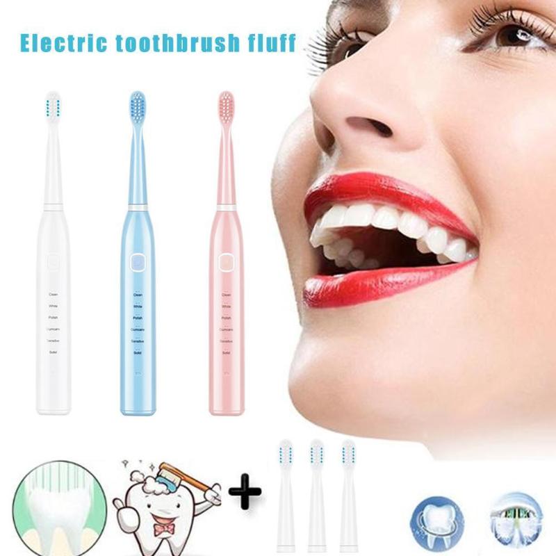 

Electric Toothbrush, 4 Free Replacement Heads Included For Adult USB Couples Ideal Use Children As Fast And Charging Gifts N9Z5 Smart Toothb