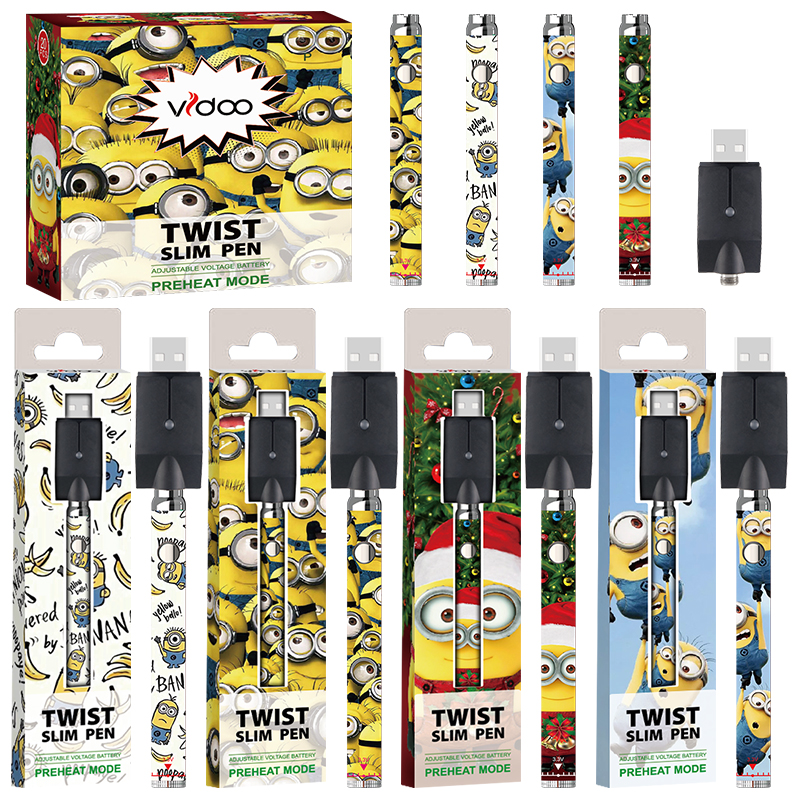 

Original ECT Vape Pen e cigarette Preheat Battery Kits Oil Vaporizer Preheating Batteries 380mah Many colors are available Minions packaging 510