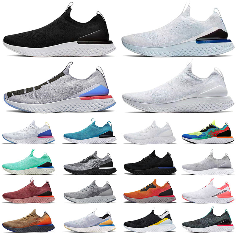 

Top High Quality EPIC Flynit V1 V2 Mens Womens Running Shoes ALL White Sports Triple Black Orange Grey Blue Null Burgundy Yellow Green Sneakers Trainers, 1 black white yellow 36-45