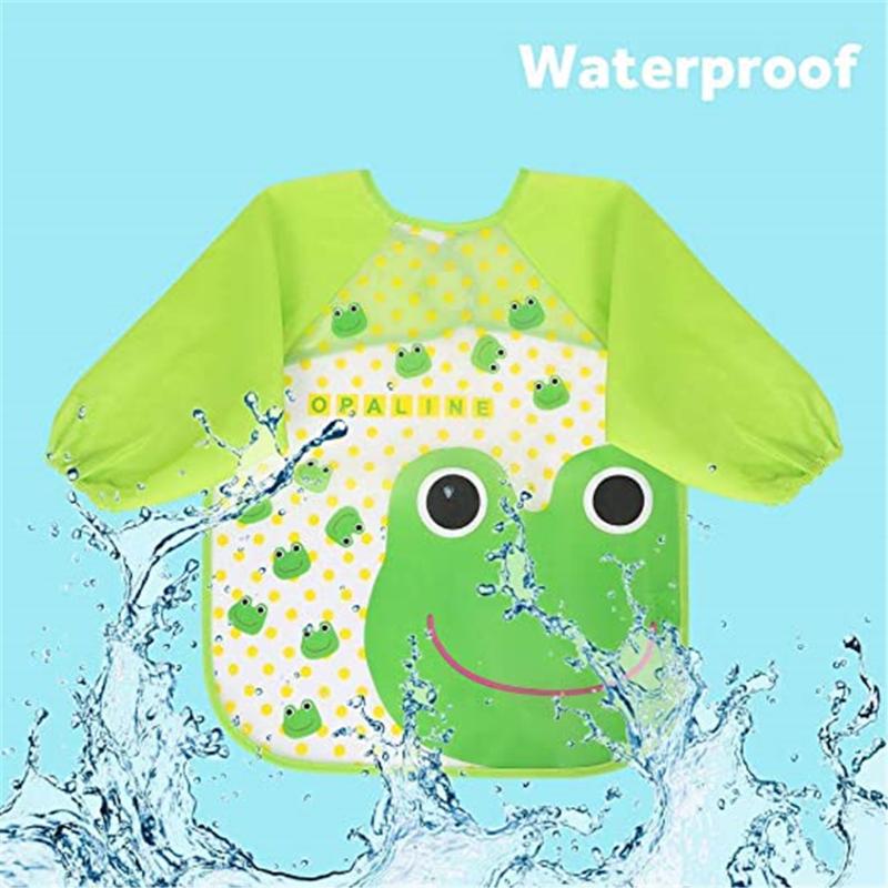 

Sets Of Baby Bibs Waterproof Kid Eating Clothing Children's Long Sleeves Feeding Smock Apron Bandana Bebes Tool #T3 Aprons