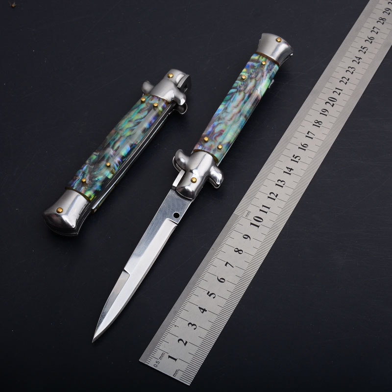 

The 9 Inch ACK Godfather Stiletto Mafia Horizontal Folding knife Classical Automatic Pocket knives EDC Tools