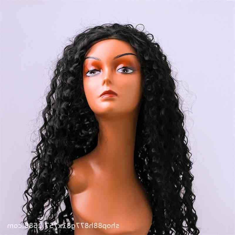 

black 2021 new women's short curly hair hand wrapped tube chemical fiber headgear