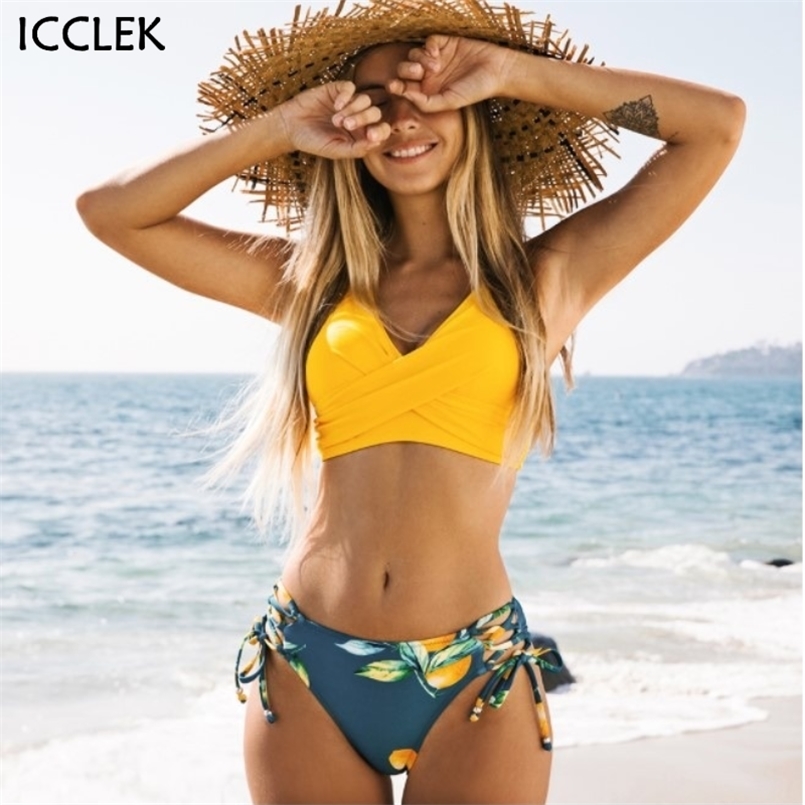 

Fashion Print Swimsuit Low Waist Bikini Set Women Beachwear Sexy Two Pieces Push Up Swimwear Beach Bathing Suits 210722