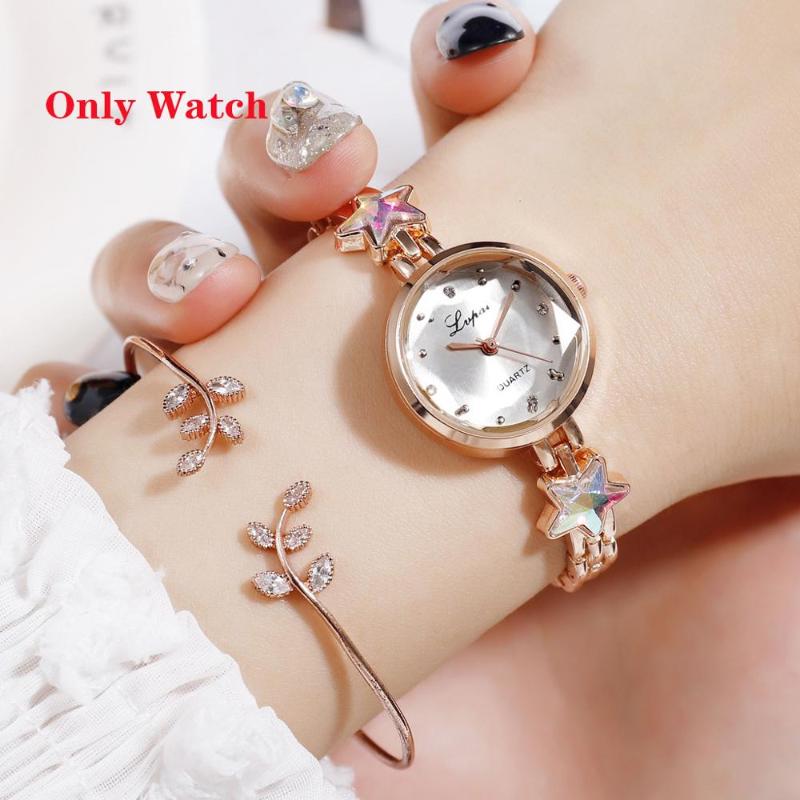 

Wristwatches Ladies Watches Top Women Watch Fashion Pentagram Quartz Wrist Diamond Bracelets Clock Relogio Feminino, Slivery;brown
