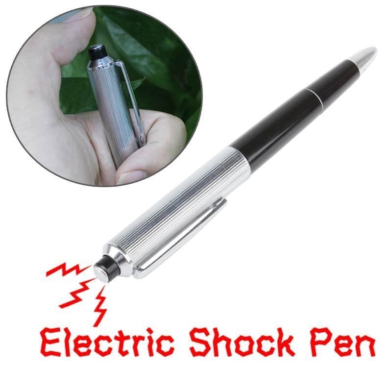 

Pen With Box Packaging April Fools Day New exotic ballpoint pens Pen Shocking Electric Shock Toy Gift Joke Prank Trick Fun toys2020