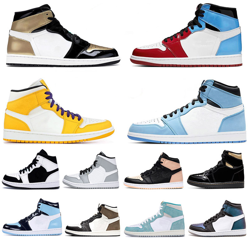 

mens Basketball Shoes 1s 4s White Oreo University Blue Black Cat Sail Military Pollen Hyper Royal 13s Red Flint Obsidian men women outdoor trainers sneakers, Colour-1