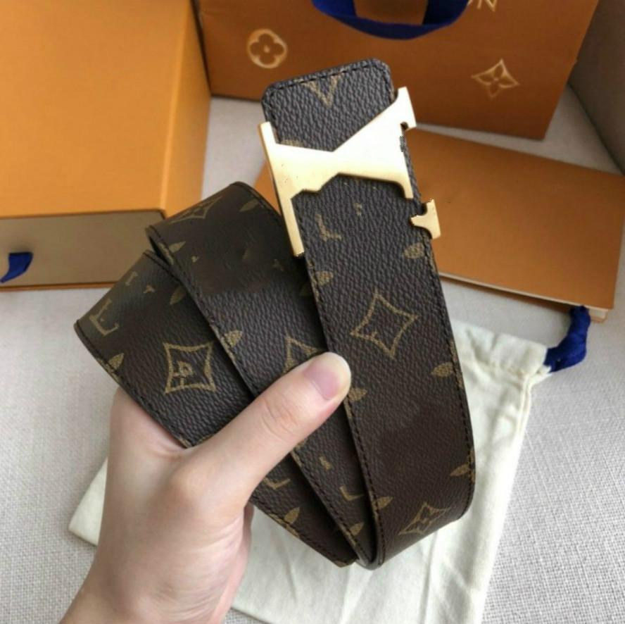 

With box multi hardware high quality belt for men and women retail wholesale louis belts vitton lv welcome customers With box du, Black;brown