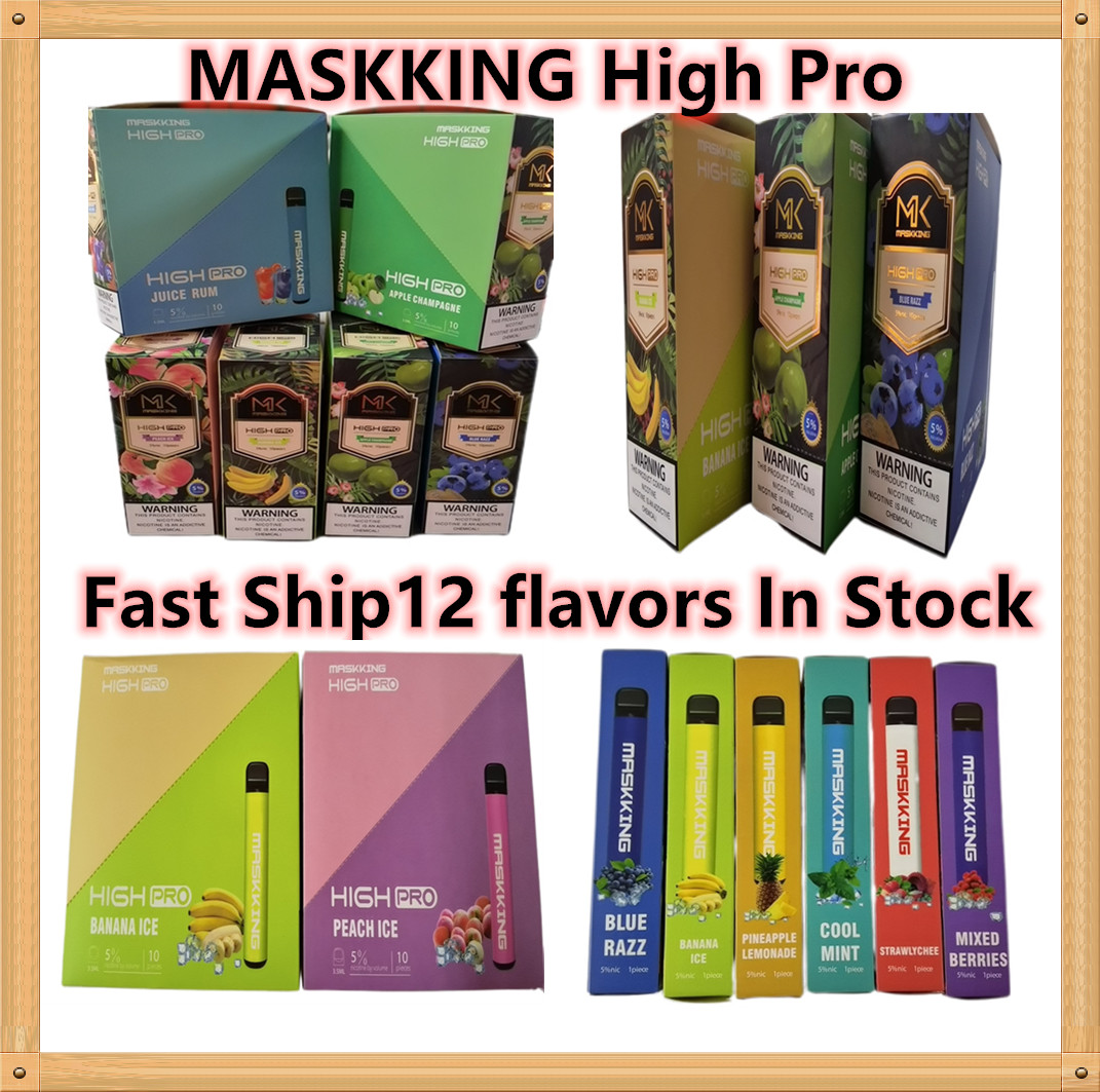 

Maskking High Pro GT Disposable Vape Pen Pod Device E Cigarette 600mAh 3.5ml Pre-filled 1000 puffs PK puff bars Plus Bang XXL Air Bar Lux