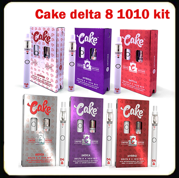 

Cake Delta 8 1010 Kit Disposable E cigarettes 1.5ml Gram With Empty Atomizer Thick Oil Pod Cartridges Rechargeable Battery Vape Pen bars