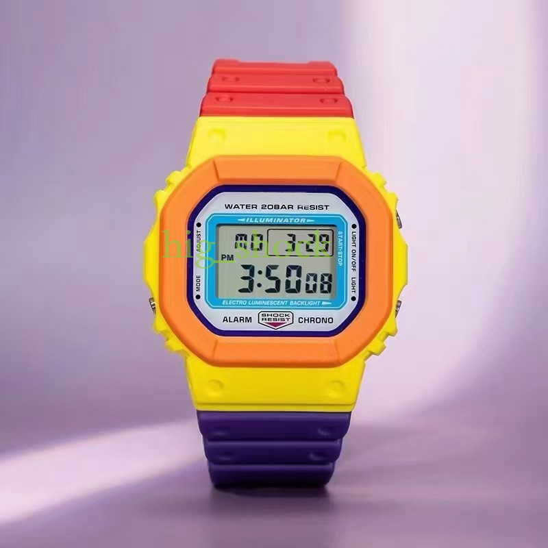 

New fashion watch waterproof MODE Sport GMT Digital LED student wristwatch reloj hombre relogio masculino, Lime green
